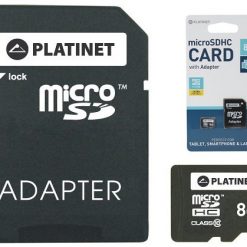 Cartão Memória Micro SD c/ Adaptador SD 8GB (CLASS 6) - PLATINET