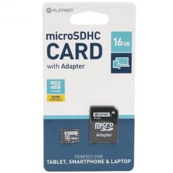 Cartão Memória Micro SD c/ Adaptador SD 16GB (CLASS 6) - PLATINET