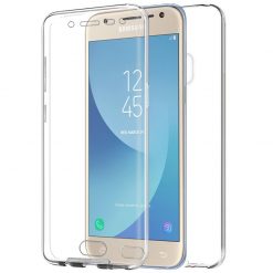 Capa Samsung Galaxy J3 (2017) - Silicone 360 (Frente e Verso) (Transparente)