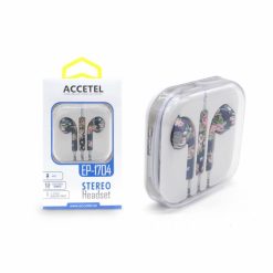 Auriculares EP-1704 Stereo c/ micro - Accetel (Rosas/azul)