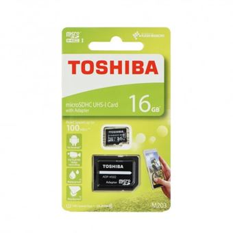 Cartão de memória 16GB c/ Adpatador SD (Class 10) - Toshiba