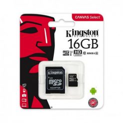 Cartão de Memória 16GB MicroSD Class 10 - Kingston Technology Canvas Select