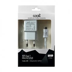 Carregador Micro-usb Universal 2Amp - Kit 2 em 1 (Branco)