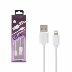 Cabo USB Lightning Compatível Apple 1 Metro - Accetel (Branco)