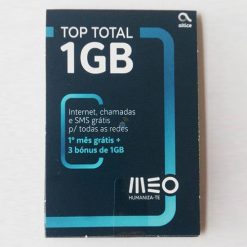 Cartão MEO TOP Total 1GB + 500 Min