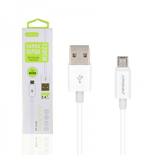 Cabo de Dados USB 2.0 Micro USB Carga Rápida (1.2m) - Apokin