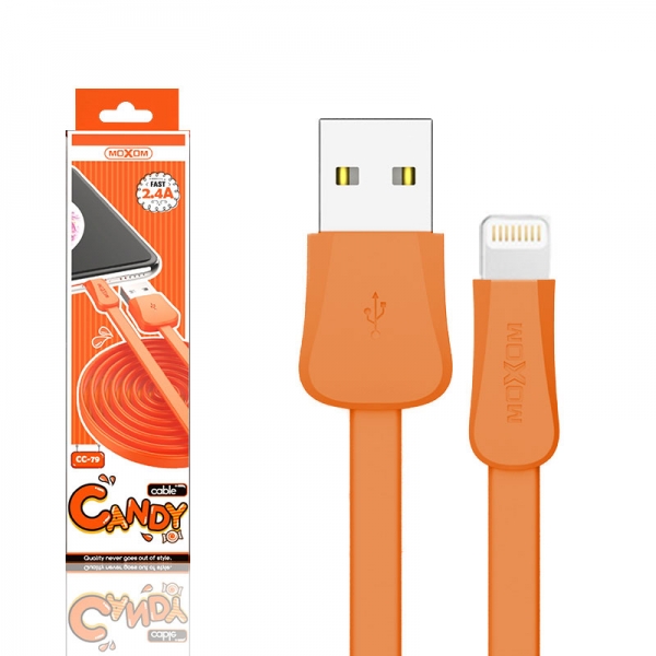 Cabo Lightning para iPhones - Candy (Laranja)