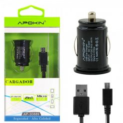 Carregador para isqueiro Carro 2.1A + Cabo MicroUSB (1M)