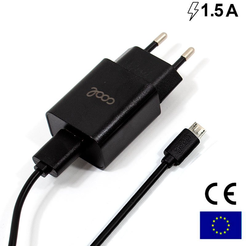 Carregador Micro-USB Universal 1.5Amp Kit 2 em 1 - COOL (Preto)