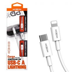 Cabo Carga Rápida 28W PD - Lightning a TipoC (Moxom) (Branco)