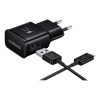 Carregador Fast Charge Samsung Tipo C (Preto) (Original) Sem blister  (EP-TA200EBE+EP-DG970BBE)