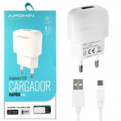 Carregador 1A + Cabo Micro USB de 1M (Branco)