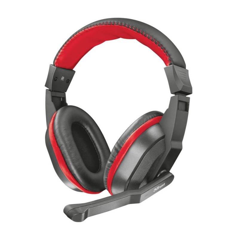 Headphones / Auscultadores Gaming Trust Ziva (Preto / Vermelho)