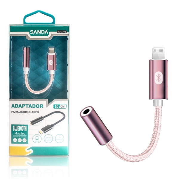 Adaptador Lightning para Jack 3.5mm (Rosa)