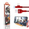 Cabo Gaming Moxom com Luz LED 2.4A - Lightning (Vermelho)