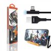 Cabo Gaming Moxom com Luz LED 2.4A - Micro USB (Preto)