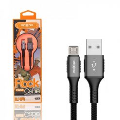 Cabo Micro USB com cabo revestido - MOXOM (Preto)