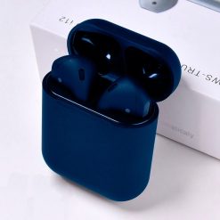 Auriculares por Bluetooth i12 Bluetooth 5.0 (Azul  Escuro)